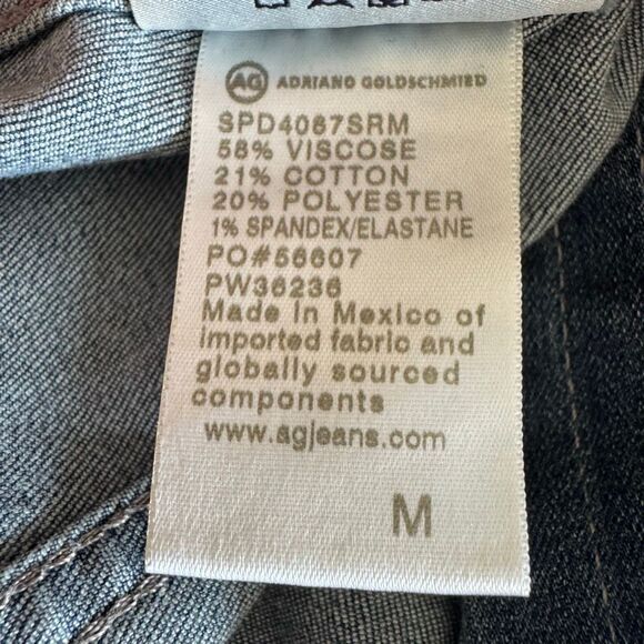 AG Adriano Goldschmied Classic Dark Blue  Stretchy Jeans Denim Jacket SZ S#2524 - Picture 11 of 14